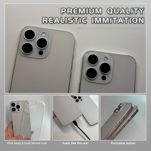Fake Phone Dummy Prop Black Screen 16 Pro Max White Titanium 2