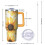 Bicchiere termico Sunflower da 40 oz a doppia parete isolante e a prova di perdite. 3