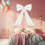 White Bow Decoration Fabric 60x27cm with 82cm Tails 4