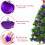 Ensemble de 12 décorations suspendues en forme de cœur violettes 6