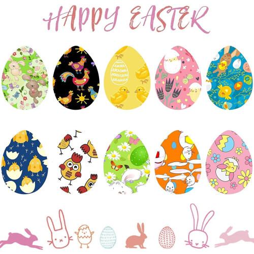Easter Fabric Print Eggs and Rabbits – Quilting Cotton 1