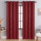 Light Blocking Thermal Curtain Panel Red 52x84in 5