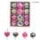 Disco Mirror Ball Ornament Silver Pink Heart Round 2