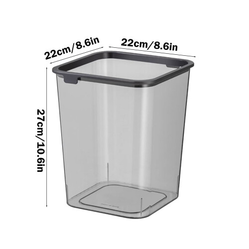 Modular Stackable Recycling Bins Clear 8.6x8.6x10.6 in 2
