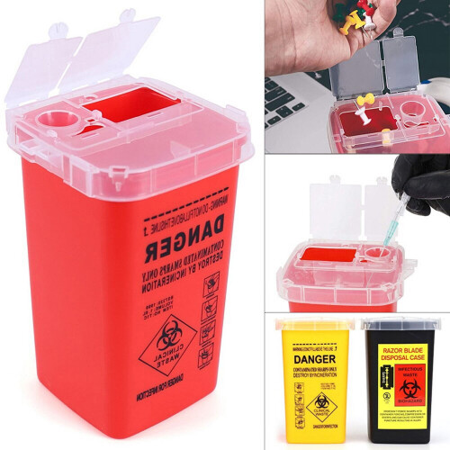 Plastic Tattoo Waste Container 1L Disposable 2