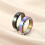 Titanium angstverminderende draaibare ring voor dames, maat 7 5