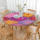 Toalha de mesa boho em tecido Oxford com bainha elástica, 114-132 cm (45-52 polegadas) 3