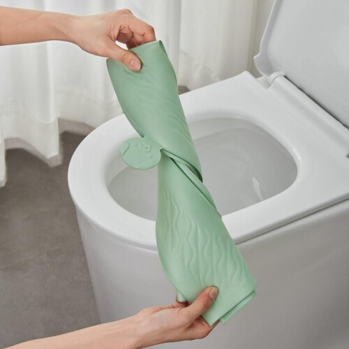 Capa de assento sanitário de silicone à prova d'água 42,6 x 38,6 cm (16,77 x 15,21 polegadas) 2