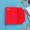 Rode weekplanner, ongedateerde kantoororganizer met 6