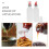 MUSEYA Silikonklämflaskor för såser, flerfärgade 2-pack 4