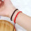 Pulseira de cordão encerado cáqui com nó trançado 4