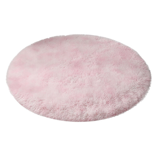Tapete redondo EGYMEN roxo-azul de 81 cm (32 polegadas) antiderrapante e felpudo. 2