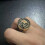 Men's Vintage Templar Knight Red Cross Shield Ring 8