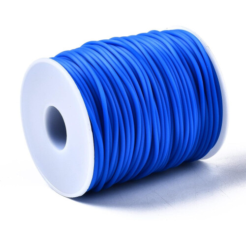 PVC-rör ihåligt gummisnöre vit spole dodger blå 2mm1mm 1