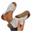Chinelo feminino de plataforma em couro PU com bico redondo. 4