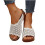 Chinelo feminino de plataforma em couro PU com bico redondo. 5