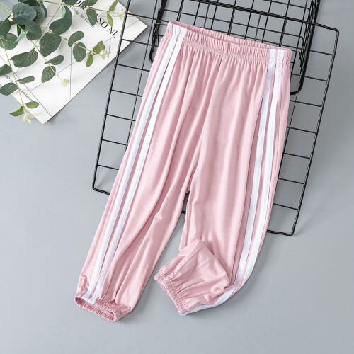 Mädchen-Softballhose mit elastischem Bund, Preppy-Stil, Rosa, Größe 2