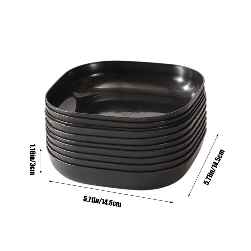 Återanvändbara plasttallrikar 13,5 x 13,5 cm set 2