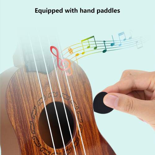 14 Inch Kids Ukulele 4-String Nylon Brown Plastic 2