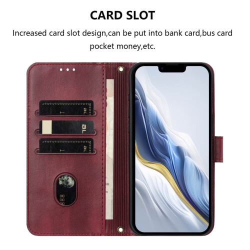 Samsung Note20 plånboksfodral i PU-läder med kortfack och 1