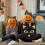 Coussin décoratif d'Halloween Chat Noir 18x18 6