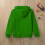 Felpa con cappuccio e zip per bambini, verde, maniche lunghe, 5-6 anni 4