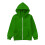 Felpa con cappuccio e zip per bambini, verde, maniche lunghe, 5-6 anni 5
