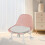 Low Rolling Stool with Back Support Pink 4