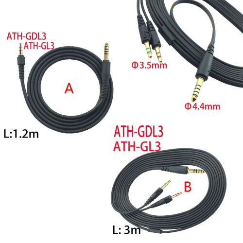 Cavo di ricambio da 4,4 mm per Audio-Technica ATH-GDL3/GL3 2