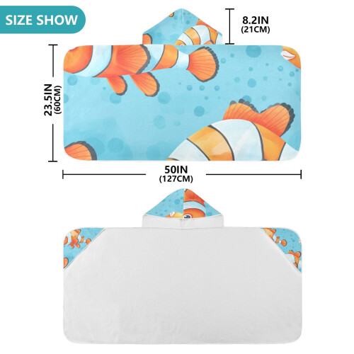 Clownfish Fish Kid Bath Towel Super Soft Absorbent 1 Pack 1