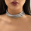 Γυναικείο κολιέ Twisted Torque Choker με ασημένια σπιράλ αλυσίδα 4
