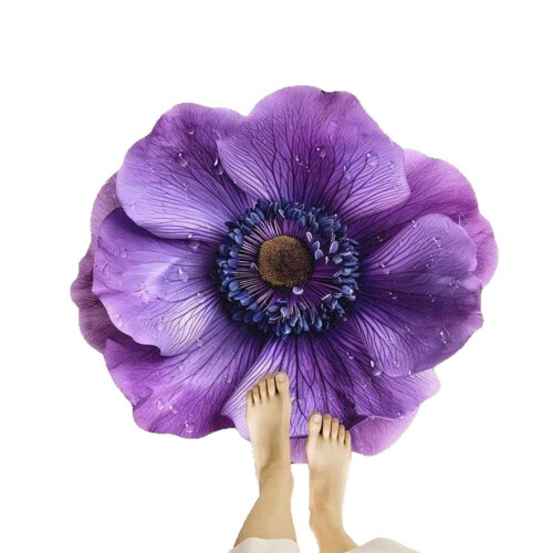 Blommig kiselgurgolvmatta 15 tum 1