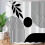 Duschdraperi Boho Svart Vit Geometrisk 180x180 cm 3