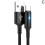 USB-C laddningskabel flätad med LED-ljus snabbladdning 4