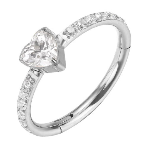 Argola de nariz em titânio com microzircônia cúbica 1