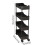 Plastic Rolling Storage Cart White 5-Tier Adjustable Shelf 8