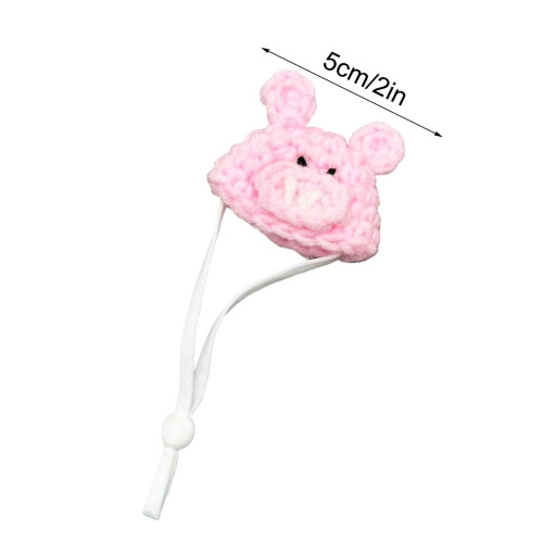Stickad minimössa för smådjur i rosa gris 1