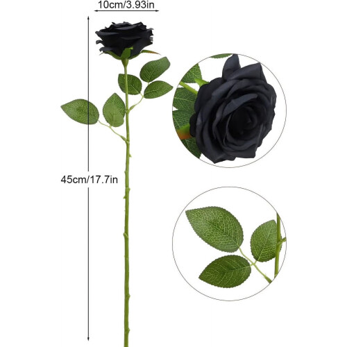 Rosa artificiale color rosa antico, 1 pezzo con stelo lungo 1