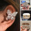Butterfly Clip-On Earbuds Accessory with Rhinestones 3