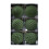 Green Flocked Christmas Tree Ornaments Set 6 Pieces 2