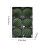 Green Flocked Christmas Tree Ornaments Set 6 Pieces 3