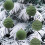 Green Flocked Christmas Tree Ornaments Set 6 Pieces 6