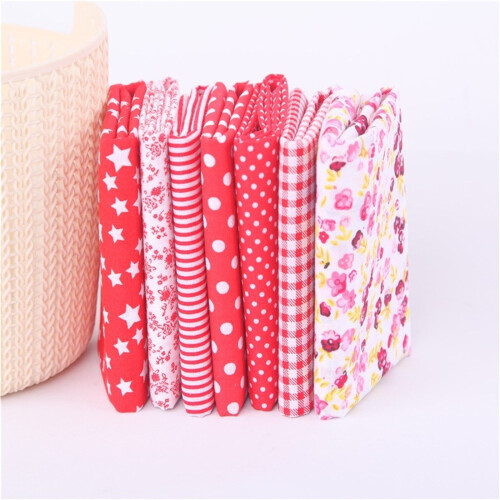 Cotton Fabric Bundle Soft Breathable 7 Pieces 10x10 Inch 1