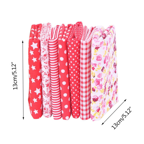 Floral Cotton Fabric Squares 7 Pieces 2