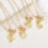 Collier pendentif initiale O pour femme, finition dorée, ajustable 5