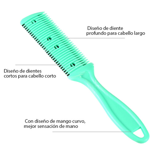 Pente de corte de cabelo de dupla face para cabelos longos e curtos (1 unidade) 1