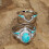 925 Sterling Silver Turquoise Moonstone Ring Set 3 Pieces 3