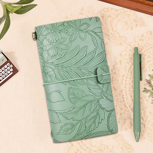 Retro Literary Handbook Notebook Portable Solid Color Small 2