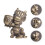 Supvox Messing-Dinosaurierstatue im Retro-Stil, dekoratives Ornament 6