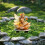 Μποέμ Ακρυλικό Διακόσμηση Γλάστρας με Στύλο Ελαφιού 4 τεμάχια 6